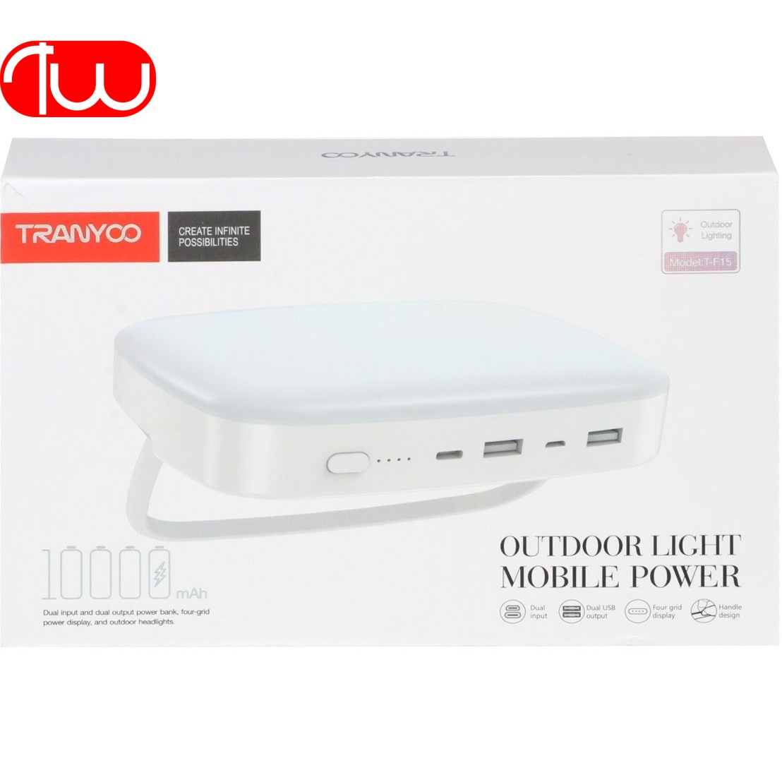 پاور بانک ترانیو TRANYOO T-Power Bank 10.000 mAh T-F15