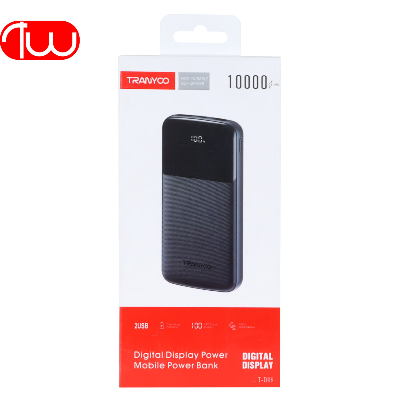 پاور بانک ترانیو مدل TRANYOO T-D08 Power Bank 10000 MAH