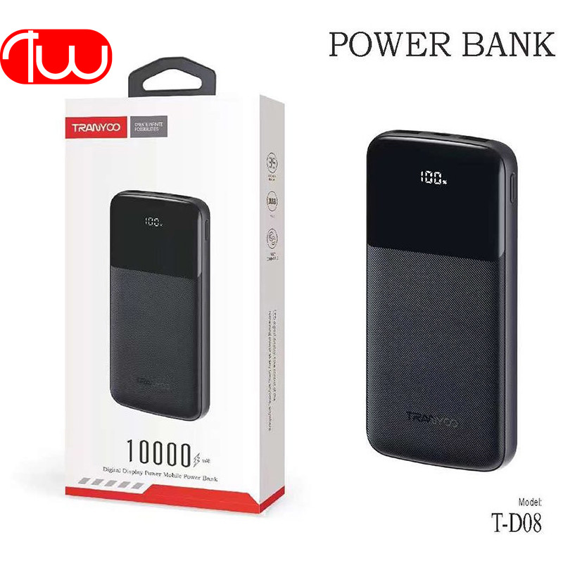 پاور بانک ترانیو مدل TRANYOO T-D08 Power Bank 10000 MAH