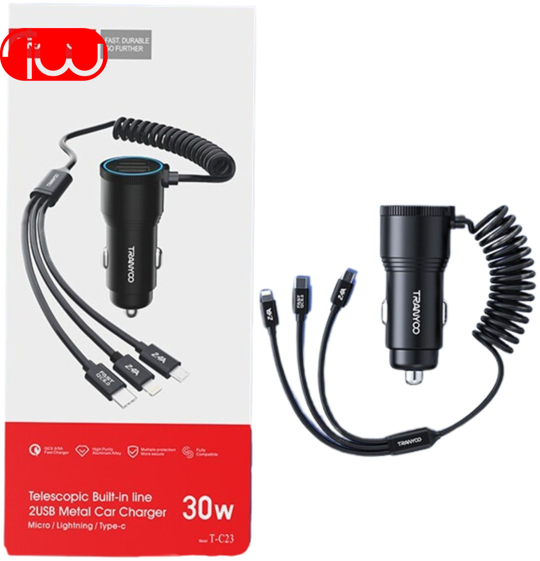 آداپتور شارژر فندکی ترانیو TRANYOO T-C23