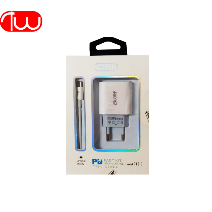آداپتور شارژر ترانیو TRANYOO T-P12 18W Type C To Lightning
