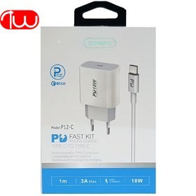 آداپتور شارژر ترانیو TRANYOO T-P12 18W Type C To Lightning