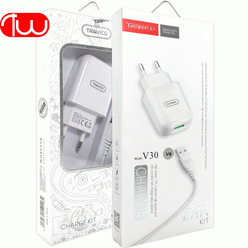 آداپتور شارژر ترانیو TRANYOO T-V30 IPhone 2 In 1