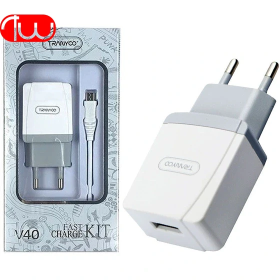 آداپتور شارژر ترانیو TRANYOO T-V40 IPhone 2 In 1