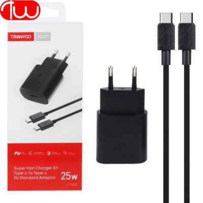 TRANYOO T-SA2C + Cable Type C آداپتور شارژر ترانیو 25 وات
