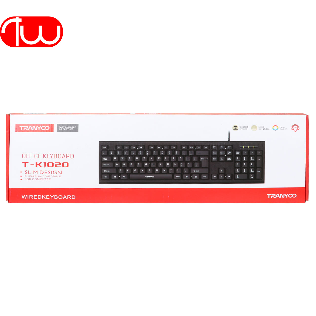 کیبورد سیم دار ترانیو مدل TRANYOO T-K1020