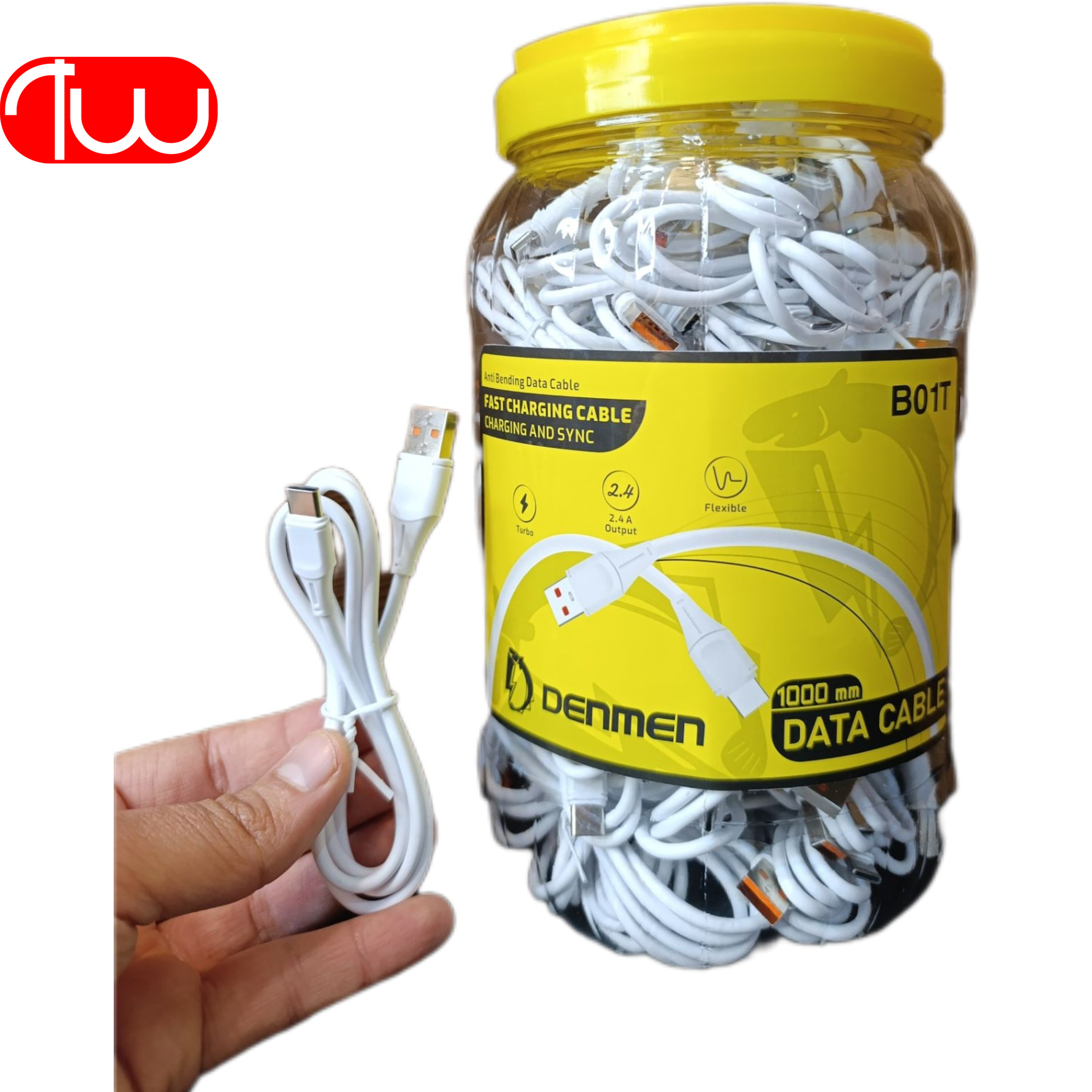 کابل شارژ فست 3 امپر تایپ سی DENMEN B01T Type-C