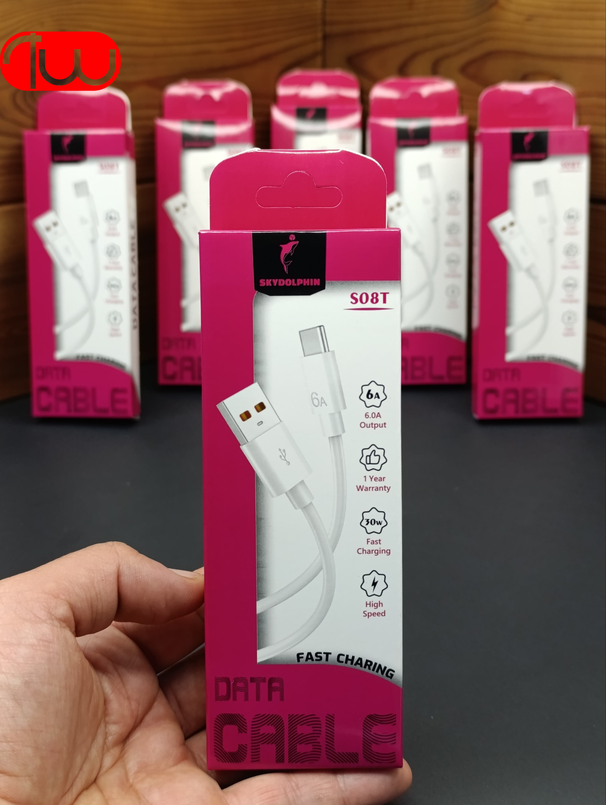 کابل شارژ فست 6 امپر تایپ سی SKY DOLPHIN S08T Type-C