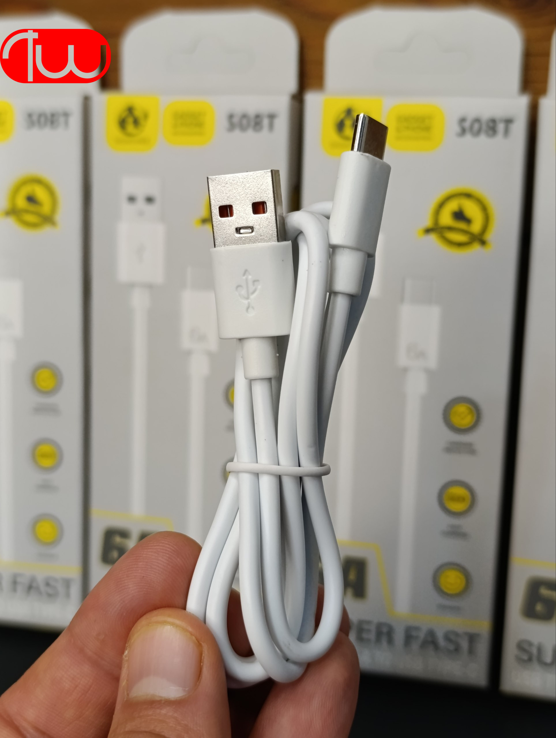 کابل شارژ فست 6 امپر تایپ سی SASATHREE S08T Type-C