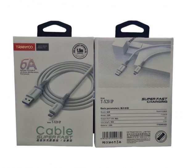 TRANYOO Cable Charge X20 - APPEL IPHONE
