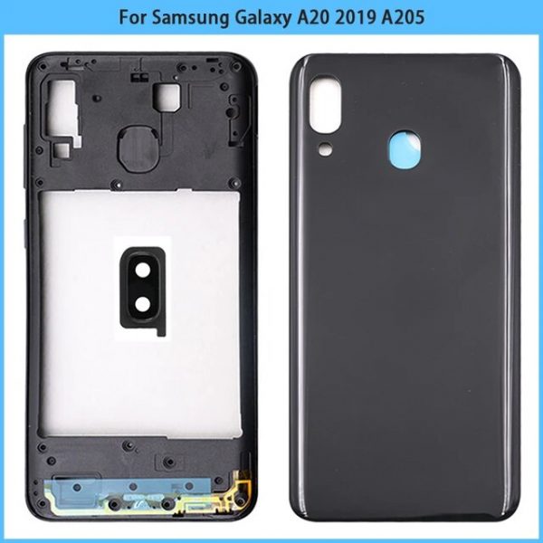Houssing Back Cover Back+mid+hous Samsung A205 Galaxy A20 Black
