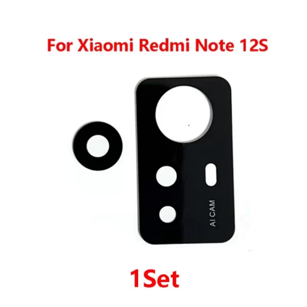 Glass Camera Lens Xiaomi Redmi Note 12s Black